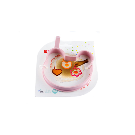 Форма силіконова MysSilicone для яєчні Ведмідь 12см рожева (MYS-45005) - 1 Форма силіконова MysSilicone для яєчні Ведмідь 12см рожева (MYS-45005) - 1