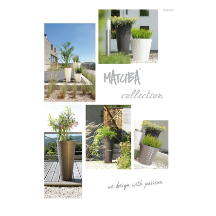 Горшок для цветов Prosperplast MATUBA высокий 40х78см с вкладышем антрацит (71370-433) - 2