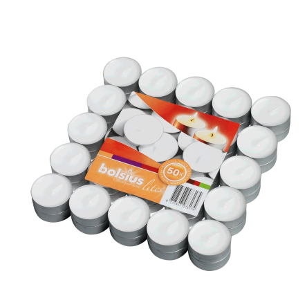 Свічки чайні Bolsius 3.5 години 50шт (BOL-295000) - 1