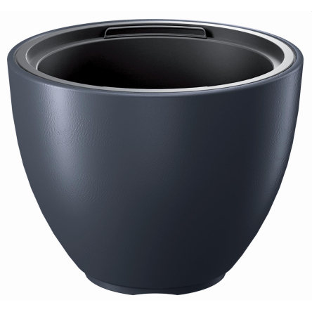Горщик для квітів Prosperplast HEOS із вкладишем 39х30см антрацит (89311-433) - 2