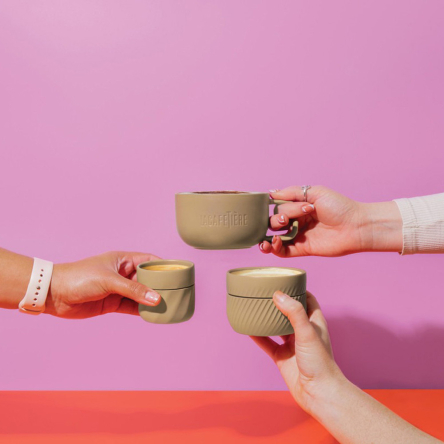 Набор чашек Kitchen Craft LA CAFETIERE Family Mug Almond, фарфор, бежевый, 3 пр. - 2