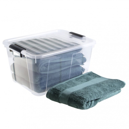 Емкость для хранения Plast Team HOME BOX 12л прозрачный с черным (TEA-2233) - 4