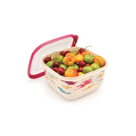 Ємність квадратна UCS TRENDY 3.6л біла з прозорою кришкою (UCS-903008) - 7