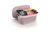 Кошик для зберігання UCS DROP DESIGN прямокутний з кришкою 3.3л пудрово-рожевий (UCS-116200.1) - 1 Кошик для зберігання UCS DROP DESIGN прямокутний з кришкою 3.3л пудрово-рожевий (UCS-116200.1) - 1