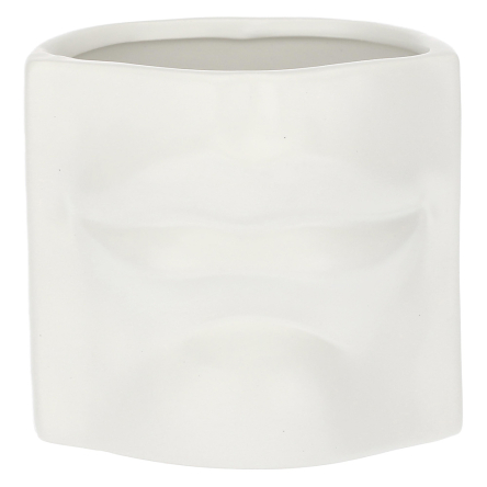 Ваза Rituali Domestici AUGUSTO MOUTH WHITE, кераміка, 11 х 9 х 10 см - 1