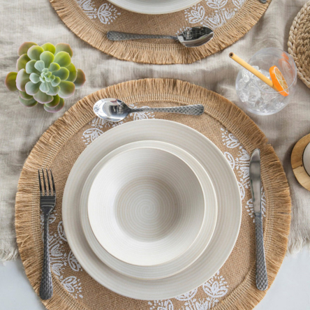 Набір плейсматів Creative Tops White Leaf, джут, діам. 41 см, 4 пр. - 3