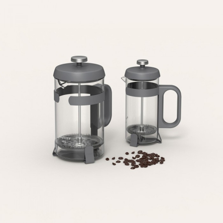 Френч-прес BergHOFF для кави/чаю, скляний, у металевій підставці, 0,8 л. (3950655) - 3 Френч-прес BergHOFF для кави/чаю, скляний, у металевій підставці, 0,8 л. (3950655) - 3