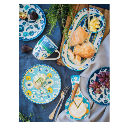 AW0455 Тарілка обідня RHAPSODY BLUE порцелянова, діам. 20 см - 3 AW0455 Тарілка обідня RHAPSODY BLUE порцелянова, діам. 20 см - 3