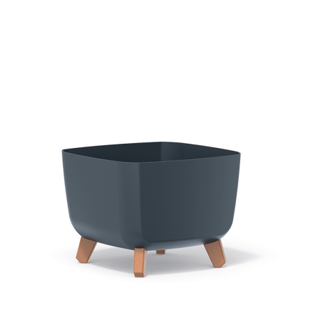 Горшок для цветов Prosperplast GRACIA SQUARE 29х29х22см квадратный на ножках антрацит (64206-433) - 1