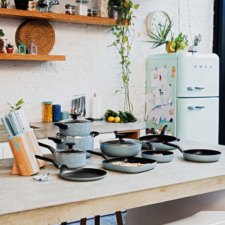 Набір посуду з антипригарним покриттям BergHOFF LEO SLATE 7 предметів (3950407) - 3