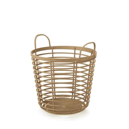 Кошик ажурний Prosperplast ZANZI ECO WOOD з ручками багатофункціональний 43х46.3см бежевий (82128-4665) - 1 Кошик ажурний Prosperplast ZANZI ECO WOOD з ручками багатофункціональний 43х46.3см бежевий (82128-4665) - 1