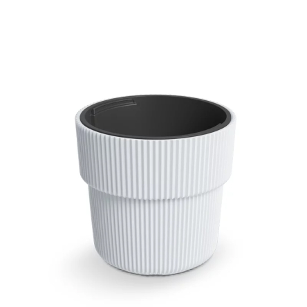 Горшок для цветов Prosperplast Milly 29.9х29.9х28.5см круглый с ободком белый (67716-449) - 1