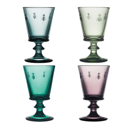 611096S4 Набір келихів для вина кольорових La Rochere ABEILLE, вис. 14,1 см, 240 мл, 4 шт. - 1