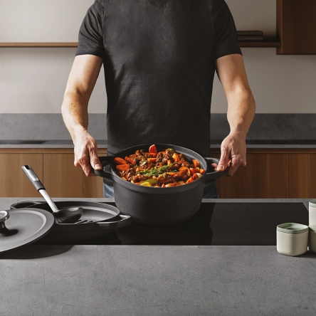 Кастрюля BergHOFF LEO GRAPHITE, чугун, диаметр 26см, 5.7л (3950466) - 3