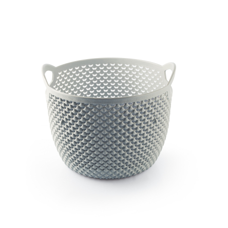 Кошик UCS DROP DESIGN круглий 12л сірий металік (UCS-108502.2) - 1 Кошик UCS DROP DESIGN круглий 12л сірий металік (UCS-108502.2) - 1