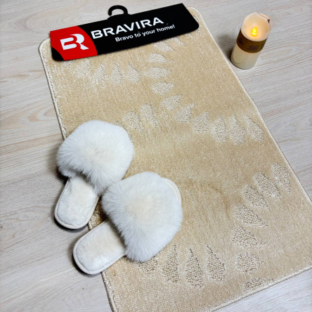 Килимок TM Bravira серія Classik (50х80см) бежевий Beige, поліпропілен (CLT202006-153) - 4 Килимок TM Bravira серія Classik (50х80см) бежевий Beige, поліпропілен (CLT202006-153) - 4