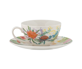 II0197 Чашка с блюдцем ROYAL BOTANIC GARDENS NATIVE BLOOMS, фарфоровая, 400 мл