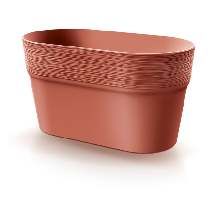 Горшок для цветов Prosperplast FURU 27.7х14.7х14.8см овальный медный (73768-7598) - 1