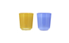 Набор мини-свечей в стакане Bougies La Française DUO, желто-голубые, 6 х 7 см, 70 г, 2 шт. - 1