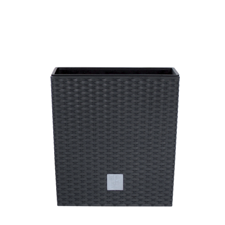 Горщик для квітів Prosperplast RATO квадратний низький зі вставкою 17х17см антрацит (70891-433) - 2