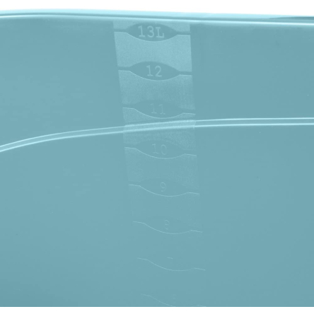 Відро пластикове Keeeper овальне з носиком 13л блакитне (KEE-10787) - 3