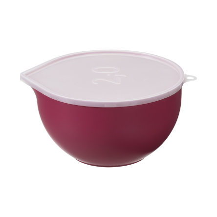 Миска для миксера Plast Team 2л с крышкой красная (TEA-2513.3) - 1