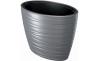 Горшок для цветов Prosperplast MAZE овальный с вкладышем 58.5х38.5х42см серый (88895-405) - 2