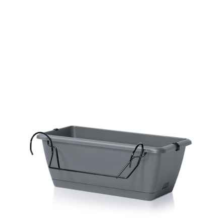 Балконний ящик Prosperplast RESPANA EASYCARE W навісний 40х19х14см сірий (61819-405) - 1