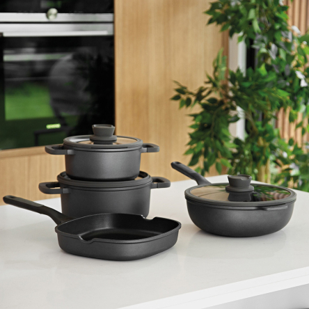 Сковорода-вок з кришкою з антипригарним покриттям LEO STONE+, діам. 28 см, 4,4 л (3950596) - 6