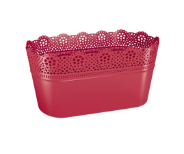 Горшок для цветов Prosperplast LACE28.5х13.5х15.5см малиновый (78979-207)