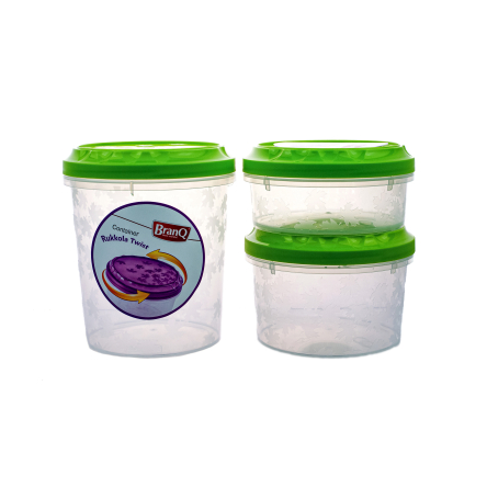 Комплект ємностей для морозилки BRANQ RUKKOLA 3шт 2х0.5л+0.75л с салатовой крышкой (BRQ-1145.1) - 1