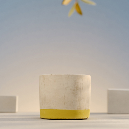 Свеча Bougies La Française в кашпо BETON, олива-лемонграсс, 9 х 9 х 7,5 см, 180 г - 4