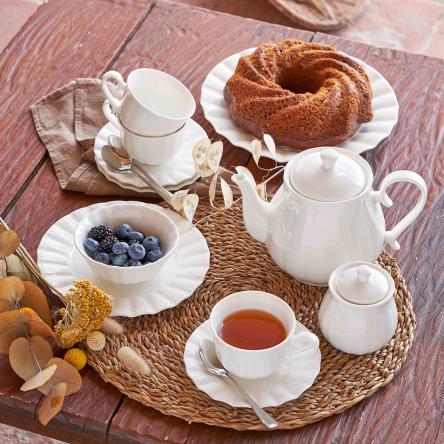 P003600016 Чашка для чаю з блюдцем La Porcellana Bianca DUCALE, порцеляна, 220 мл - 5