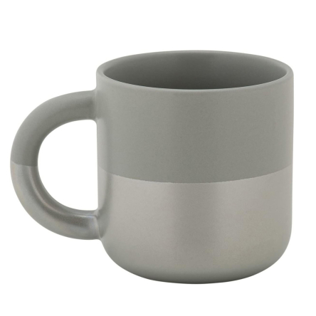 DI0404 Кружка для чая HORIZON Grey, фарфор, 350 мл - 2 DI0404 Кружка для чая HORIZON Grey, фарфор, 350 мл - 2