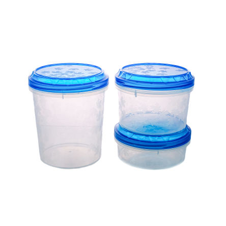 Комплект емкостей для морозилки BRANQ RUKKOLA 3шт (2х0.5л+0.75л) с голубой крышкой (BRQ -1145.3) - 5