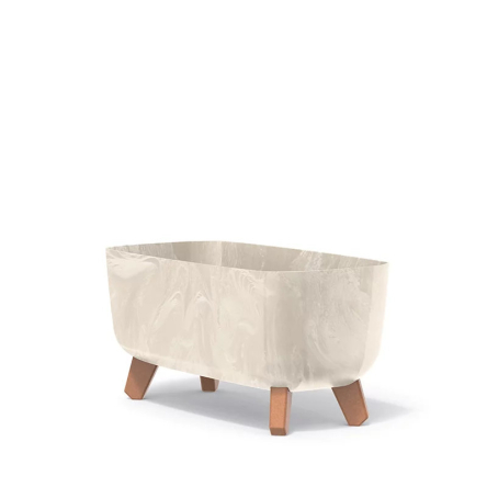 Балконний ящик Prosperplast GRACIA CASE BETON EFFECT 39х19.5х18.7см на ніжках кремовий (64268-700) - 1