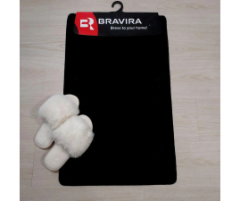 Килимок TM Bravira серія Classik (50х80см) Black, поліпропілен (CLT202012-171)