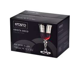 Набір келихів для червоного вина KRISTA DECO 220мл х 6шт (KROS-788067)