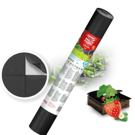 Агротканина з надрізами для полуниці, мінірол,чорна 1.2х10 (Agro-E0010) - 1