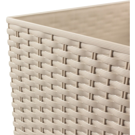 Горщик для квітів Prosperplast RATO квадратний високий із вставкою 40х75см мокка (77952-7529) - 3