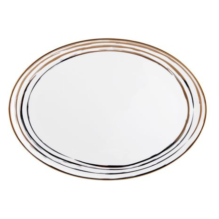 5151260 Овальное блюдо Swirl Gold, шт. - 1