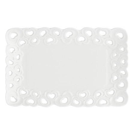 P003900420 Піднос прямокутний La Porcellana Bianca VALENTINO, порцеляна, 20 х 13 см - 4