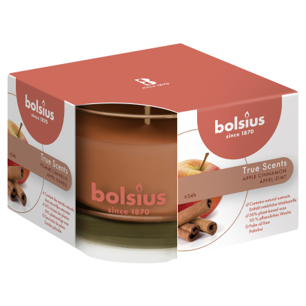 Свічка у склі ароматична Bolsius True scents 6.3х9см яблуко та кориця (BOL-170495) - 1