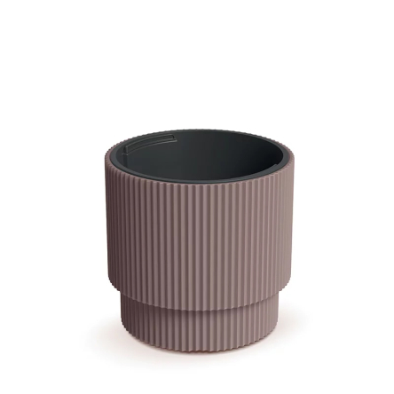 Горщик для квітів Prosperplast Milly 29.9х29.9х27см круглий на підставці марсала (67914-4985) - 1 Горщик для квітів Prosperplast Milly 29.9х29.9х27см круглий на підставці марсала (67914-4985) - 1