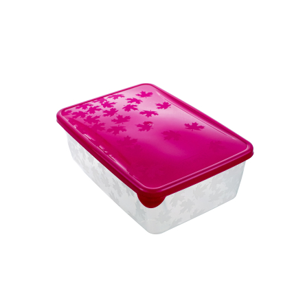 Ємність для морозилки BRANQ RUKKOLA з кришкою малиновою 900мл (BRQ -1130.2) - 1