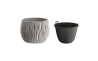 Горщик для квітів Prosperplast SANDY BOWL із вкладишем 18х14см сірий (22981-405) - 1