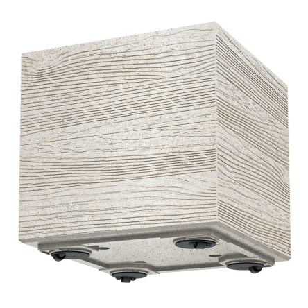 Горщик для квітів Prosperplast Madera Square Eco Wood 28.8х28.8х29см квадратний, білий (82740-449) - 1