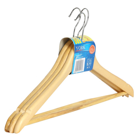 Вішалка YORK дерев'яна для одягу 3шт (YR-51) - 1