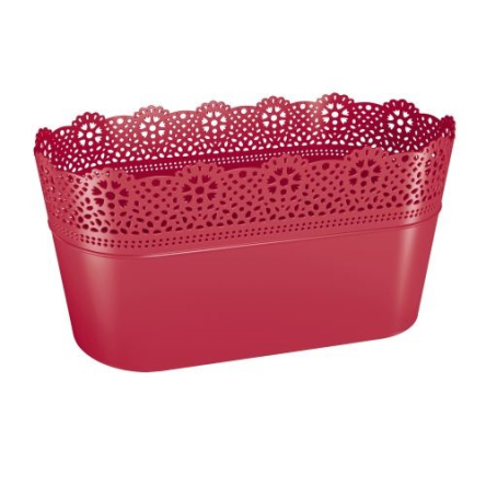 Горшок для цветов Prosperplast LACE28.5х13.5х15.5см малиновый (78979-207) - 1 Горшок для цветов Prosperplast LACE28.5х13.5х15.5см малиновый (78979-207) - 1