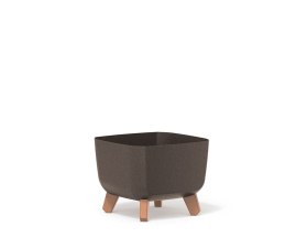 Горщик для квітів Prosperplast GRACIA SQUARE ECO WOOD 29х29х22см квадратний на ніжках кавовий (70009-4625)